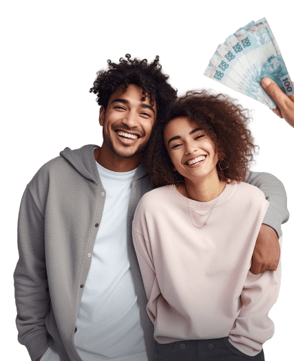 Pessoas felizes após limpar o nome